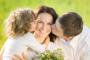 Happy family enjoying outdoor